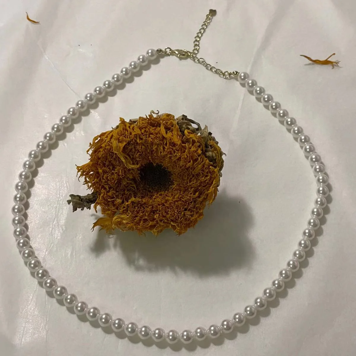 6mm Classic Imitation Pearl Necklace - Elegant Design