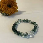 8mm Green Ghost Crystal Beaded Bracelet - Self-Healing & Regeneration