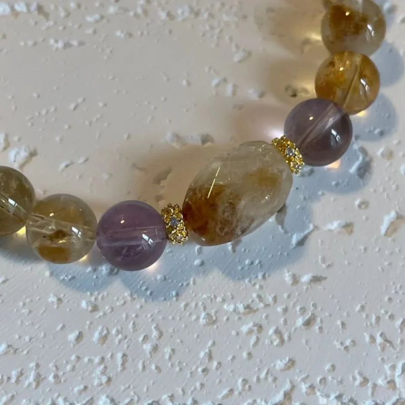 8mm Citrine Beaded Bracelet - Boost Self-Confidence & Inner Strength