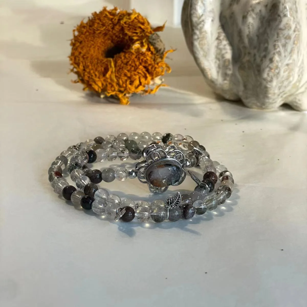 Triple-Layer 6mm Multicolor Ghost Crystal Beaded Bracelet - Enhance Positive Energy & Attraction