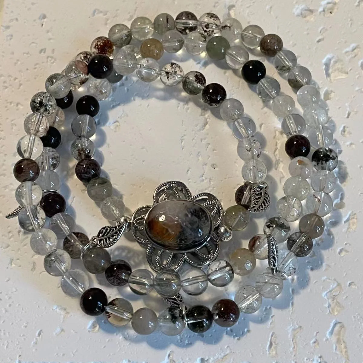 Triple-Layer 6mm Multicolor Ghost Crystal Beaded Bracelet - Enhance Positive Energy & Attraction