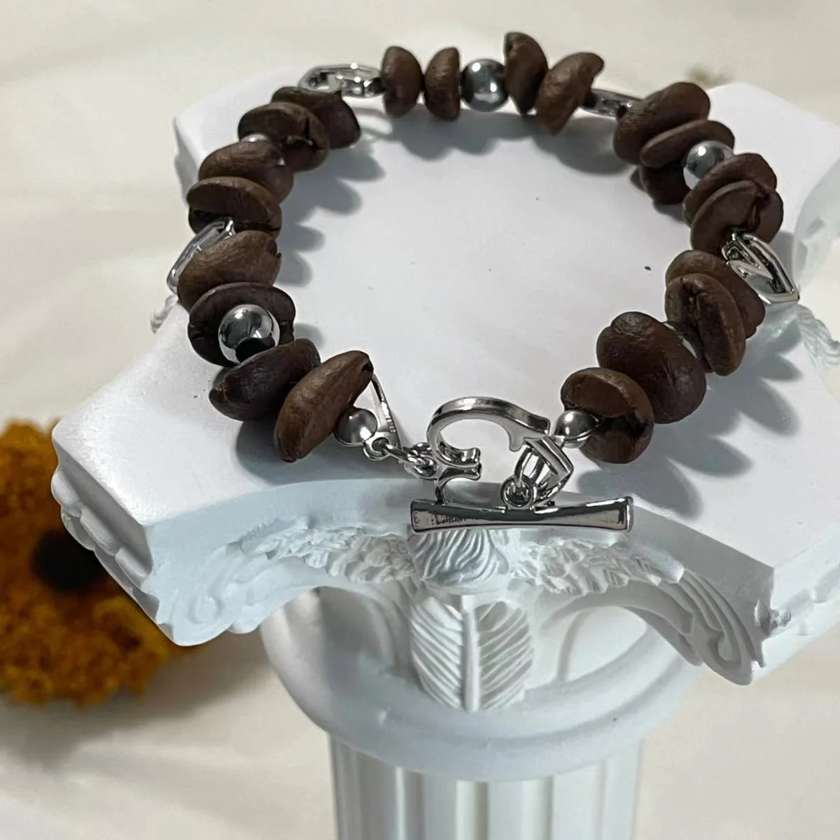Coffee Bean Heart Bracelet - Unique Coffee Bean Design