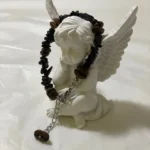 Coffee Bean & Black Stone Bracelet - Stylish Coffee Bean Accessory