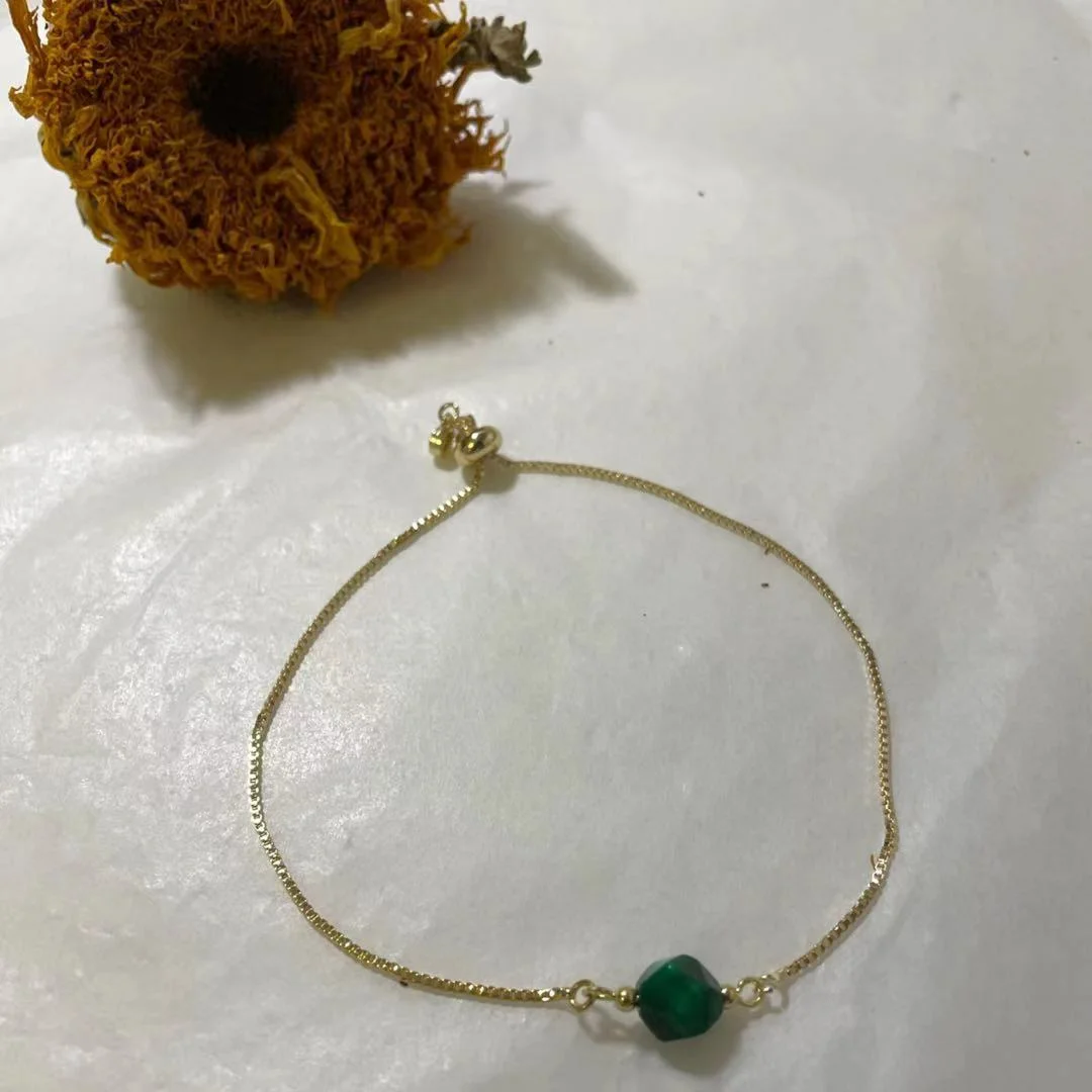 Adjustable Green Tiger’s Eye Bracelet Image Adjustable Green Tiger’s Eye Bracelet - Custom Fit