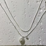 925 Silver Plated Necklace with Waterdrop Shell Pearl