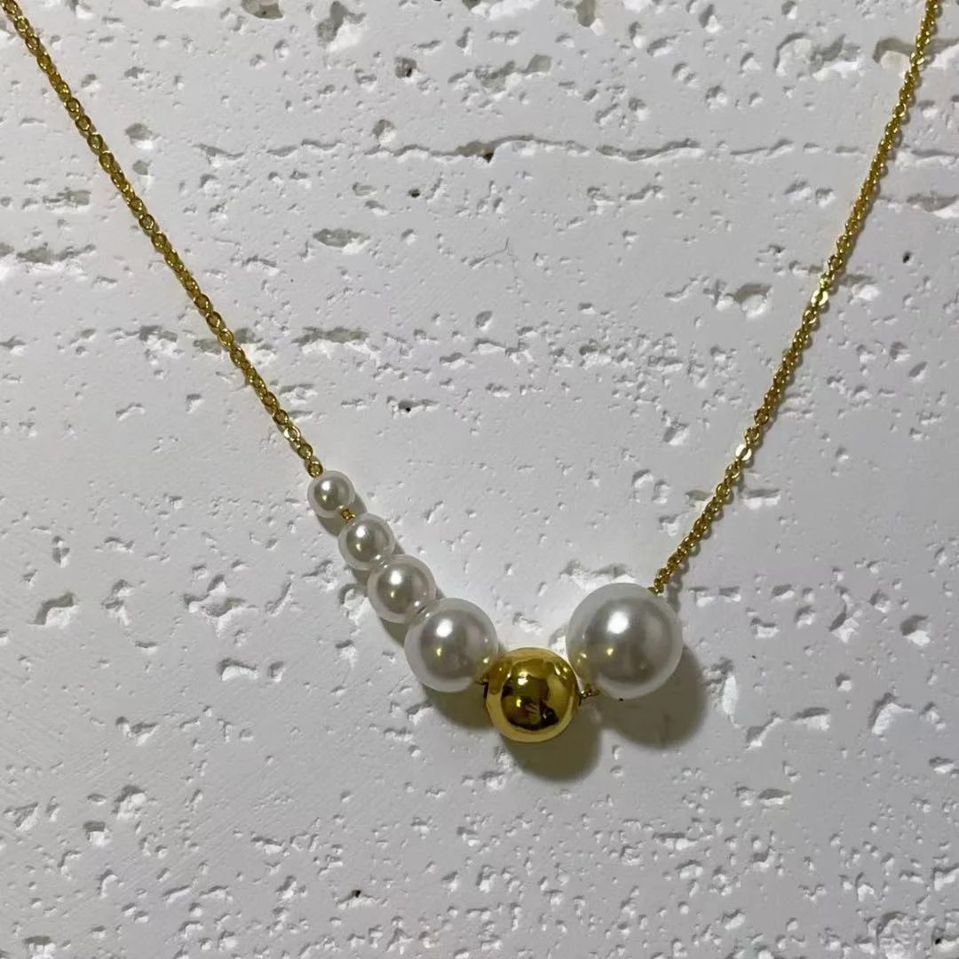 925 Silver Plated Necklace with Waterdrop Shell Pearls