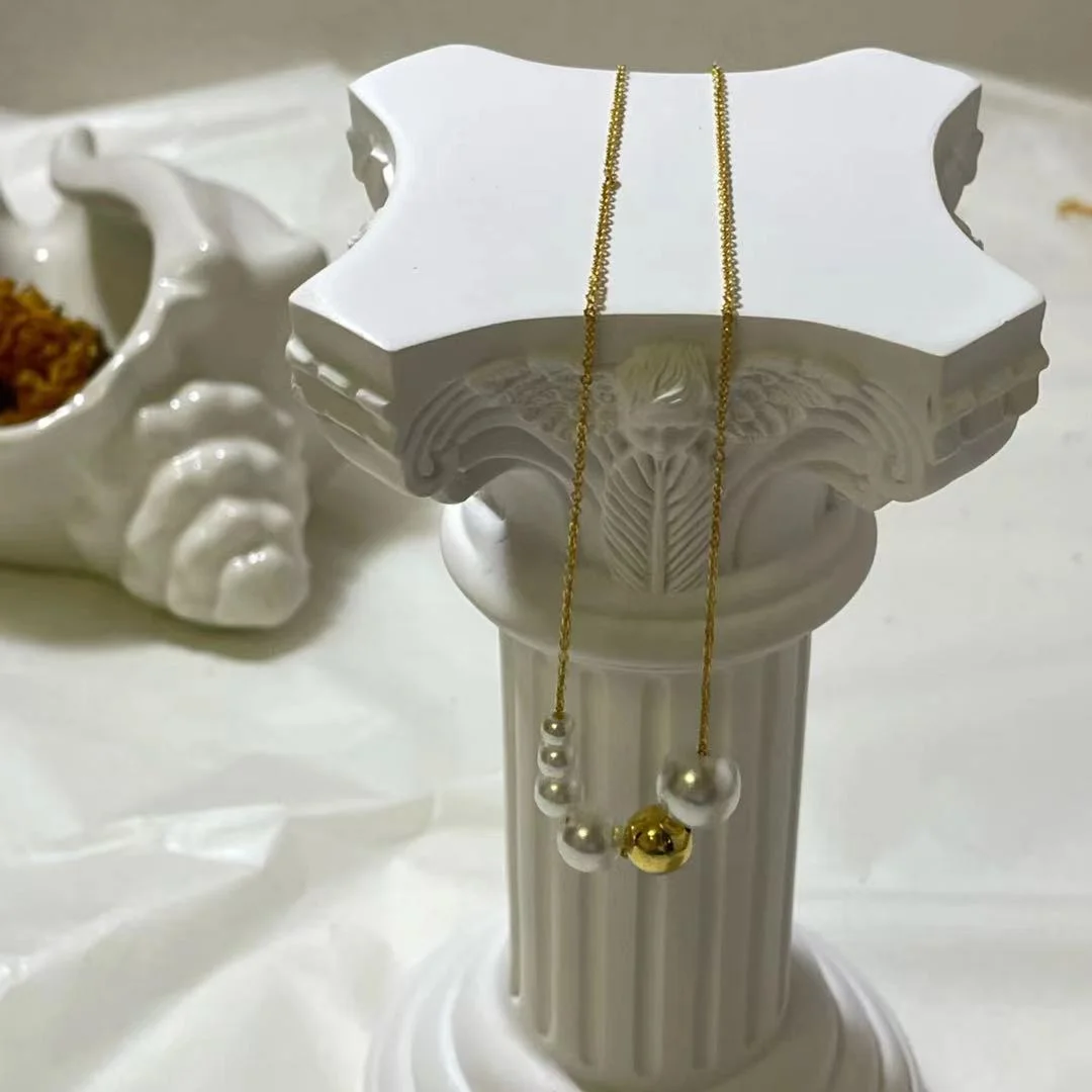 925 Silver Plated Necklace with Waterdrop Shell Pearls