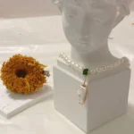 White Freshwater Pearl Necklace with Baroque Pendant