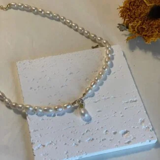 5mm Freshwater Pearl Necklace with Pearl Pendant