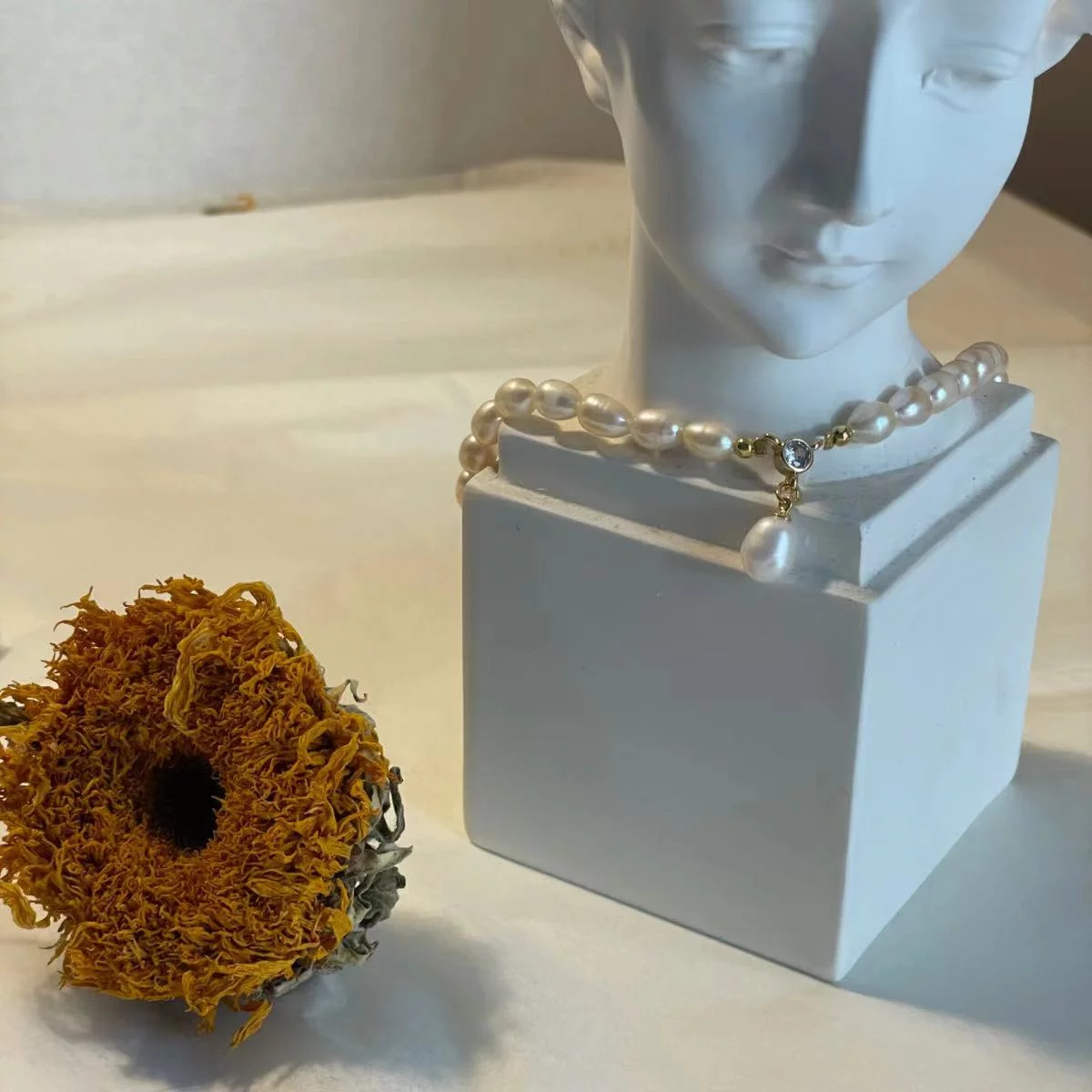 5mm Freshwater Pearl Necklace with Pearl Pendant