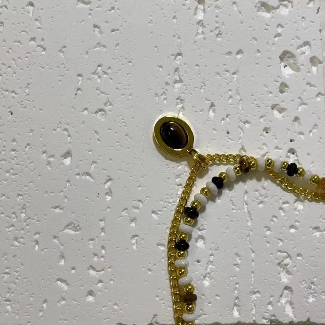 Vintage Tiger’s Eye Beaded Double Layer Necklace