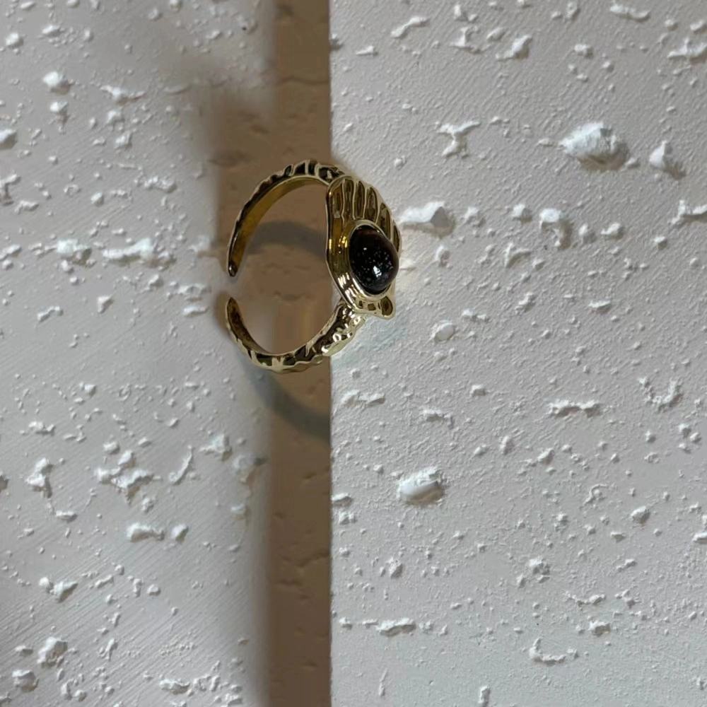 Oval Tiger’s Eye Stone Open Ring - Bold and Eye-Catching