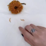 Varying images of Platinum-Plated Natural Stone Open Ring